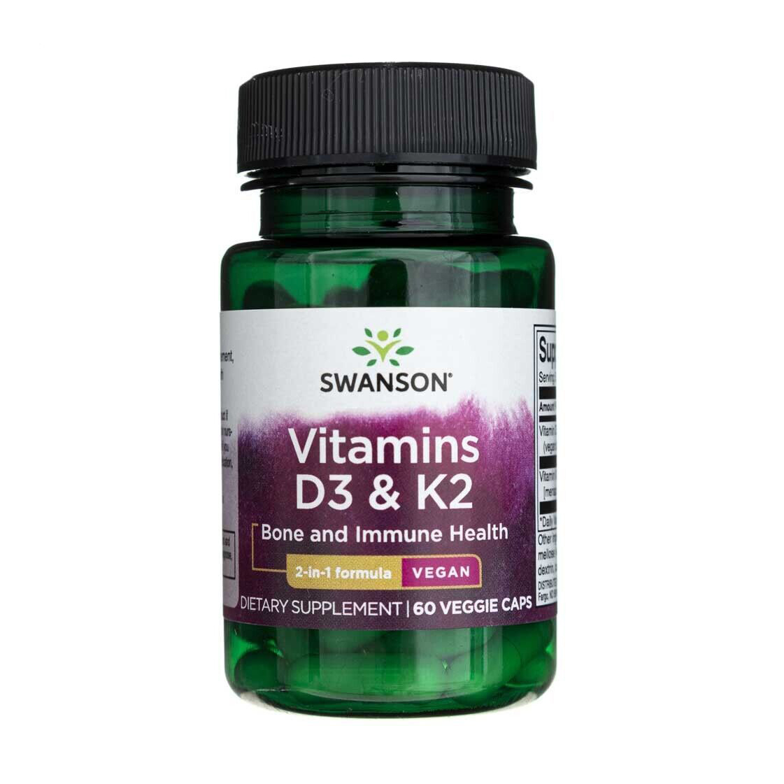 Вітаміни K2 та Д3 Swanson Vitamin K2 &amp; D3, 60 капсул